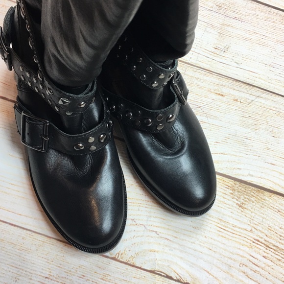 ALDO Bainey studded strap tall leather boots 36 - Picture 7 of 7